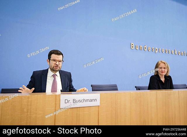 Lisa Paus (Buendnis 90/Die Grünen), Federal Minister for Family Affairs, Senior Citizens, Women and Youth together with Marco Buschmann (FDP)