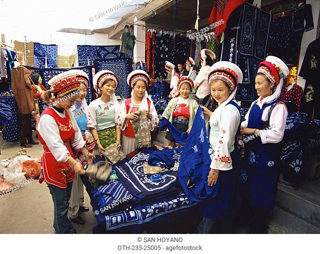 Minority Bai women, Dali, Yunnan, China