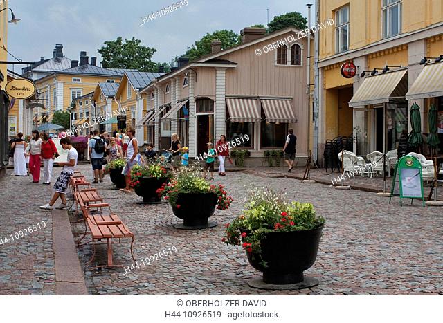 Scandinavia, Finland, north, Europe, Northern Europe, country, travel, town, street, strolling zone, shopping street, old town, shopping, stores, purchase