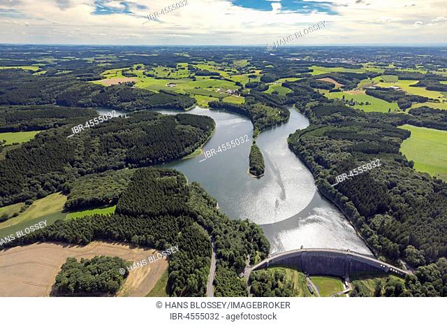 Ennepetal Dam Radevormwald, River Ennepe, Bergisches Land, Fieldscape, Ennepetal, Ruhrgebiet, North Rhine-Westphalia, Germany
