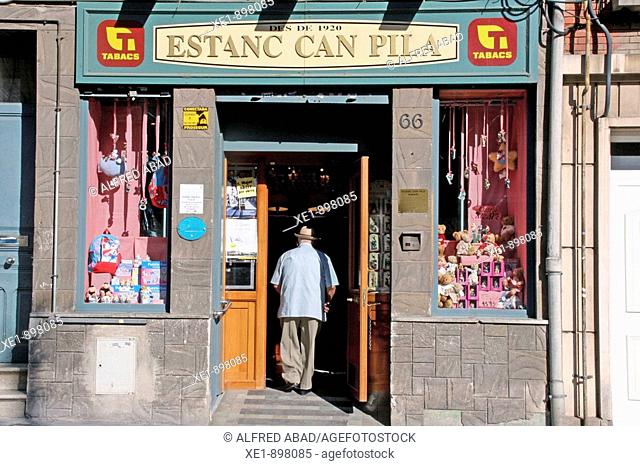 'Can Pila' tobacconist shop, Montcada i Reixac. Barcelona province, Catalonia, Spain