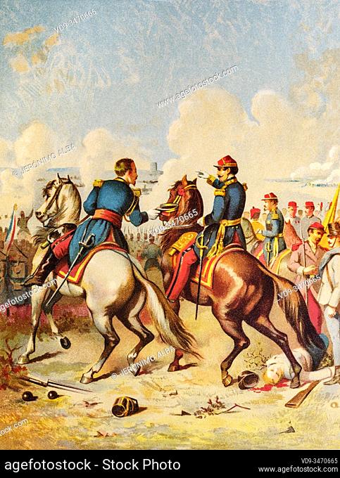 The battle of Solferino took place on June 24, 1859, in the town of Solferino in Italy. The Austrian army, under the command of Francisco José I