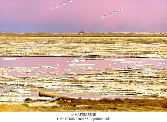 Namibia, Erongo region, Walvis Bay, Salt Evaporation Ponds