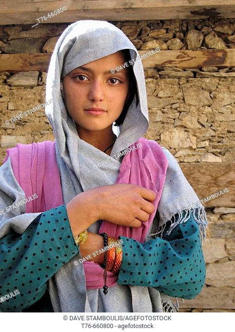 Chitrali girl in northeastern Pakistan