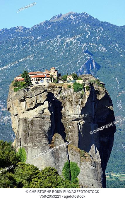 Greece, Thessaly, Meteora, World Heritage Site, Agia Trias (Holy Trinity) monastery also called Agia Triada