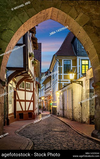 Old town of Hildesheim, Germany at night