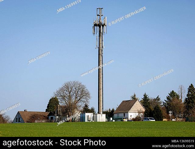 Hagen, North Rhine-Westphalia, Germany - cell tower in the countryside