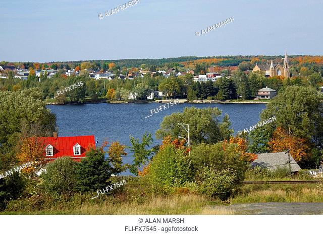 Town of Megantic on Lac Megantic, Eastern Townships, Quebec