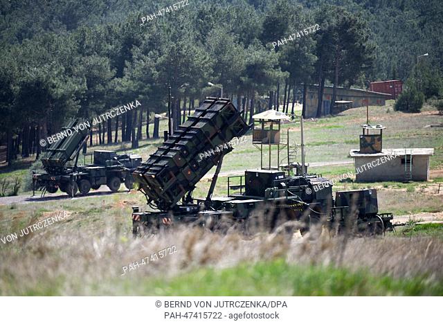 'Patriot' surface-to-air missile systems of the German Bundeswehr are pictured in Kahramanmaras, Turkey, Germany, 25 March 2014