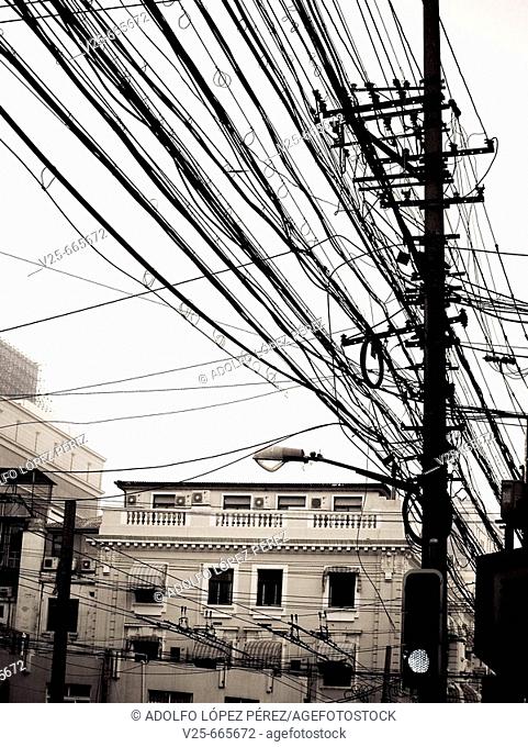 Power lines, China