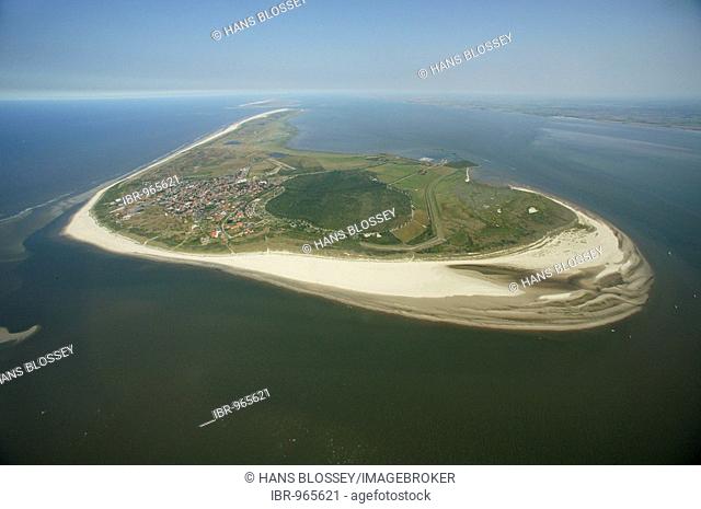 Aerial photograph, beach, Langeoog, East Frisian Islands, North Sea, mud flats, Wattenmeer, Lower Saxony, Germany, Europe