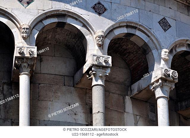Lucca (Italy): detail of the back of the Cathedral of San Martino