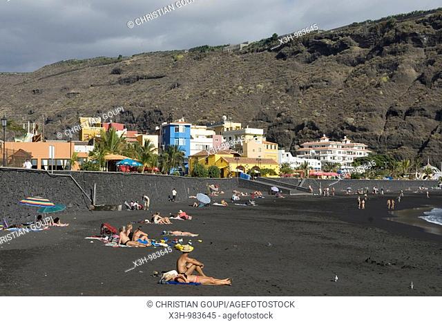 Tazacorte' beach, La Palma, Canary Islands, Spanish archipelago of Atlantic Ocean