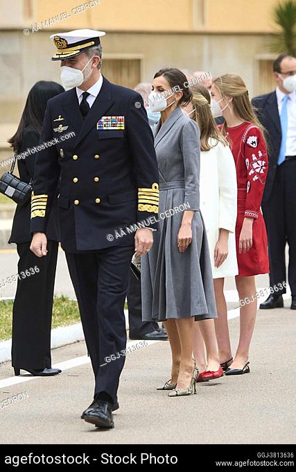 Queen Letizia of Spain, Crown Princess Leonor, Princess Sofia visit to Navantia Cartagena and launching ceremony of the S-81 Submarine ’Isaac Peral’ at Navantia...