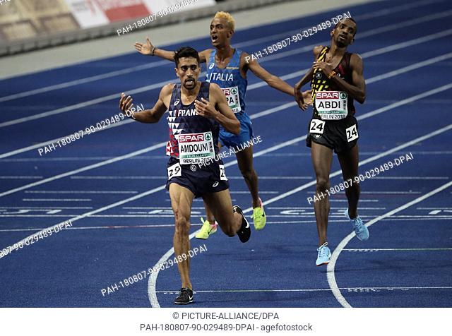 07 August 2018, Germany, Berlin: Track and Field: European Athletics Championships in the Olympic Stadium. 10.000 m Final