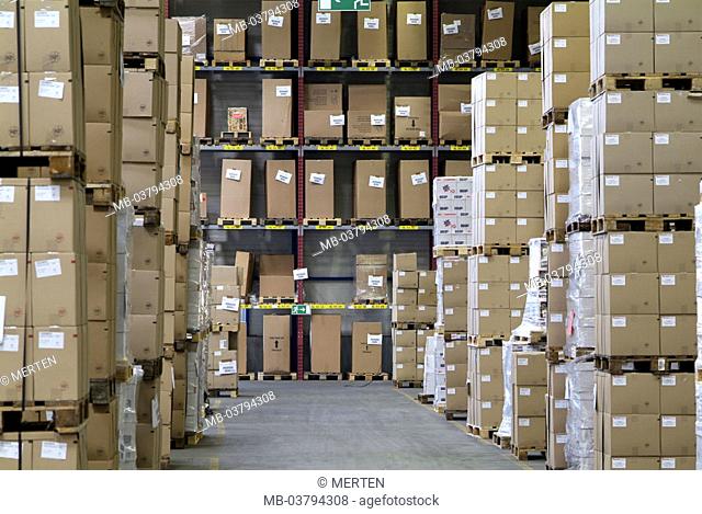 Mail-order sales, warehouse, shelves,  Package, stacked  Series, delivery department, hall, camps, catalog distribution plants, storage, stockkeeping