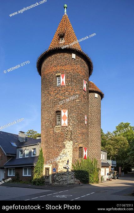 Borken, D-Borken, Hohe Mark Westmuensterland Nature Park, Muensterland, Westphalia, North Rhine-Westphalia, NRW, Wedemhove Tower, defence tower, brick building