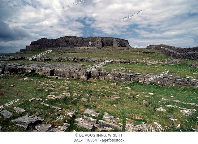 Dun Aengus, prehistoric stone fort, Inishmore (or Inis Mor), Aran Islands, Ireland, Bronze Age