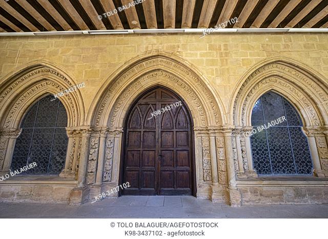 sala capitular, siglo XII, Monasterio de Santa María de San Salvador de Cañas, Cañas, La Rioja, Spain