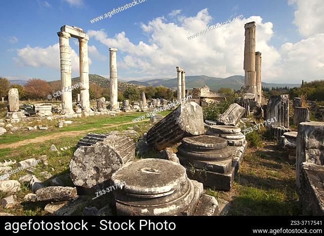 View to the Temple Of Aphrodite at Aphrodisias Archaeological Site, Geyre, Aydin Province, Asia Minor, Turkey, Europe