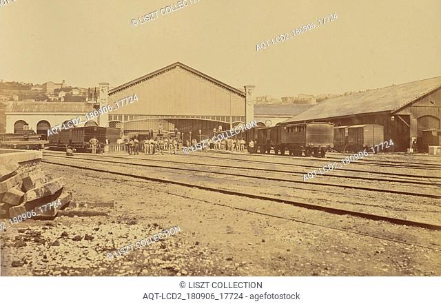 Lyon. Gare de Perrache; Édouard Baldus (French, born Germany, 1813 - 1889); France; about 1861; Albumen silver print