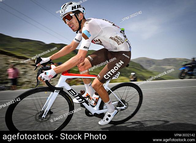 French Aurelien Paret-Peintre of AG2R Citroen Team pictured in action during stage 15 of the 108th edition of the Tour de France cycling race