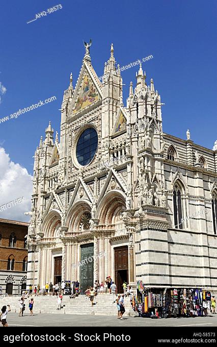 Titel: Dom von Siena (Cattedrale di Santa Maria Assunta), Westfassade. Technik: Fotografie