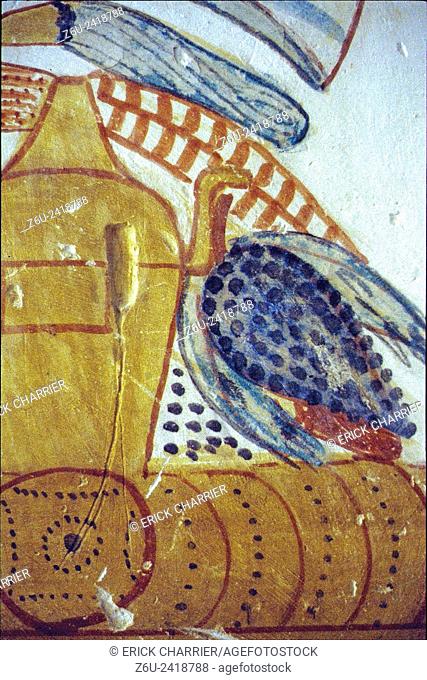 Thebes, West bank, Kings Valley, tomb of Montou-Her-Kopechef (KV19). Offerings