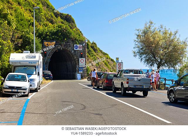 Entrance to Vallegrande Tunnel from Trigoso to Moneglia, Province of Genoa, Liguria, Italy