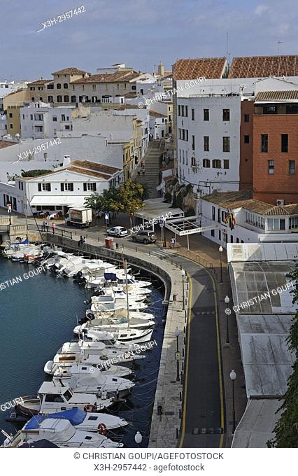 harbour of Ciutadella de Menorca, Menorca, Balearic Islands, Spain, Europe