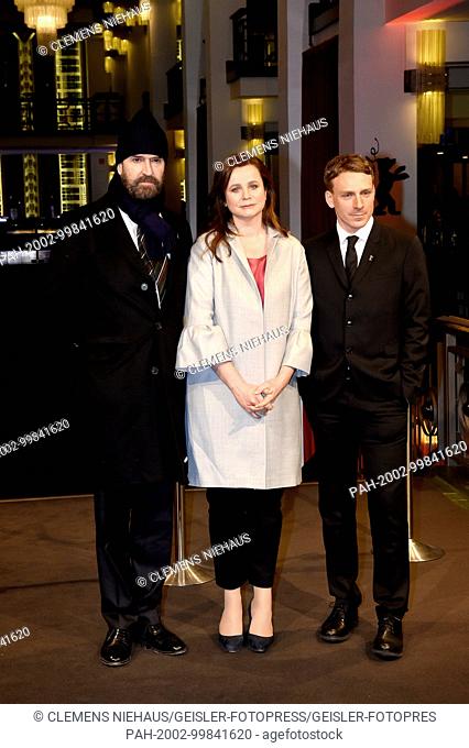 Rupert Everett, Emily Watson and Edwin Thomas attending the 'The Happy Prince' premiere at the 68th Berlin International Film Festival / Berlinale 2018 at...