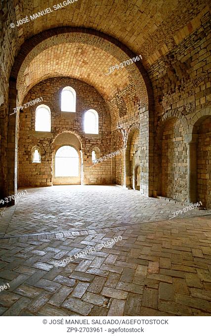 Upper Church (Romanesque) of the Monastery of San Juan de la Peña, from the 11th century, in Huesca, Aragón. Close to the city of Jaca and the Camino de...