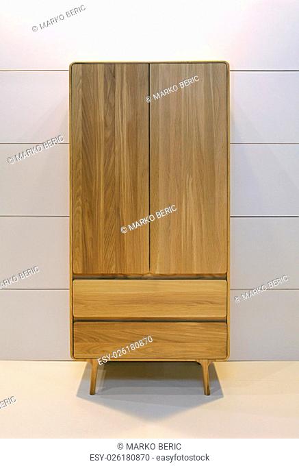 Wooden Wardrobe Closet With Two Drawers
