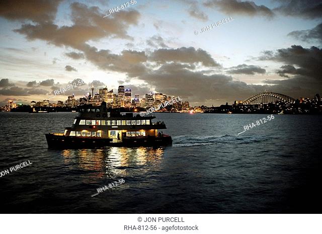 Ferry sailing across Sydney harbour, Sydney, New South Wales, Australia, Pacific