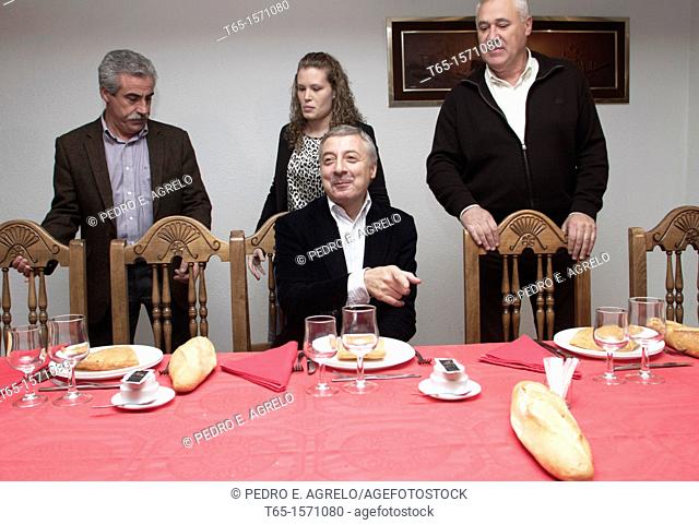 Jose Blanco, Spanish Socialist politician, in Lugo, during a meeting with fellow Party members in the Hostal Rivera Lugo in Becerrea. November 9, 2011
