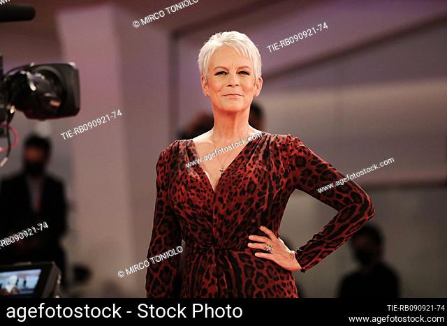 Jamie Lee Curtis during the Red carpet at the 78th Venice Film Festival, Venice, ITALY-08-09-2021