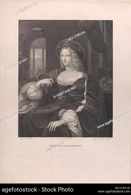 Portrait of Doña Isabel de Requesens y Enrìques de Cardona-Anglesola (formerly identified .., 1821. Creators: Raphael Morghen, Pierre Bouillon