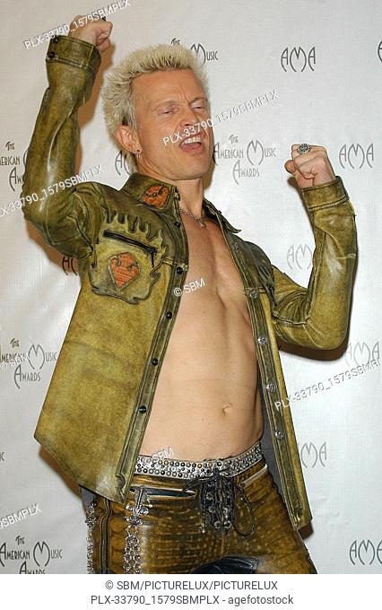 Billy Idol at the 32nd Annual American Music Awards - Press Room held at the Shrine Auditorium in Los Angeles, CA. The event took place on Sunday, November 14