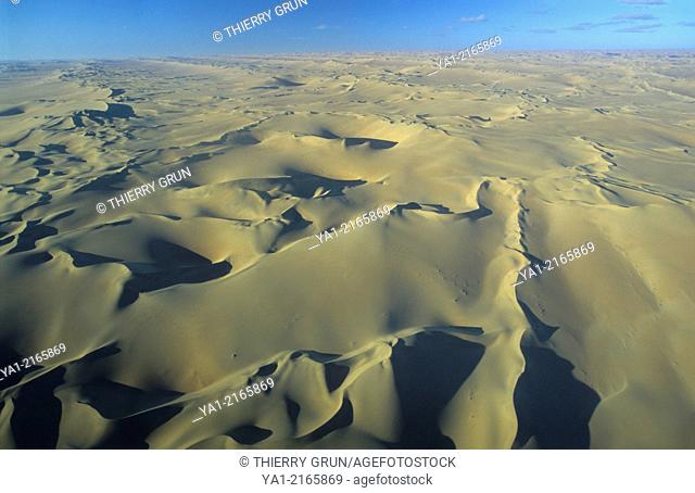 Aerial view of Namib-Naukluft NP desert, north west of Sossusvlei, Namibia, Africa