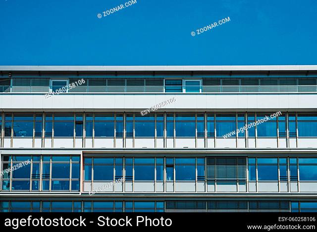 office building top floor, window / glass facade
