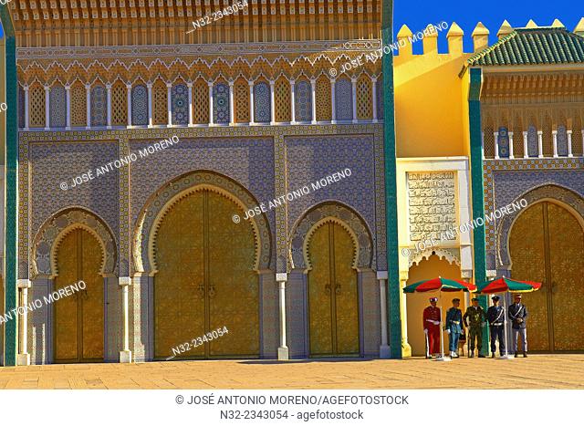 Fez, Royal Palace, Dar al Makhzen, Fez el Jedid, Fes, Morocco, Maghreb, North Africa