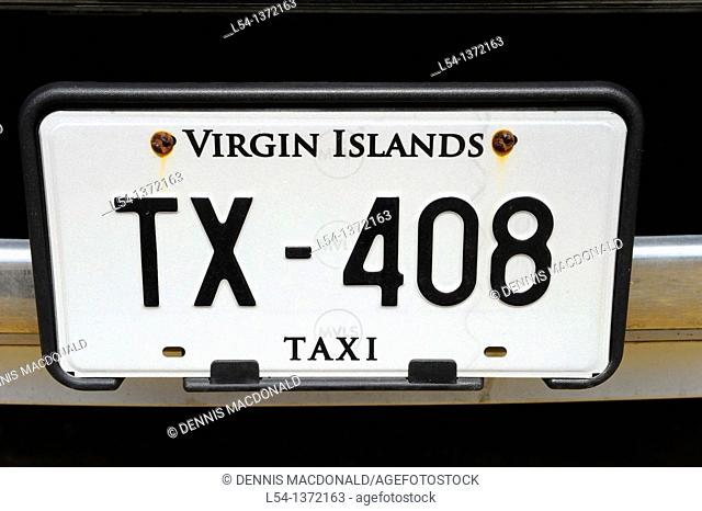 License Plates BVI British Virgin Islands Caribbean Tortola