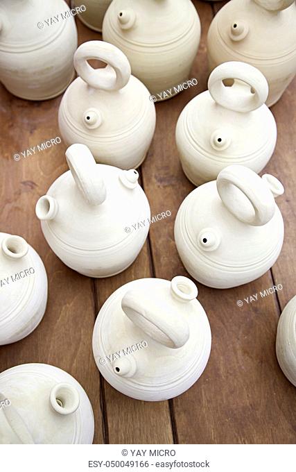 Spanish clay jugs, containers detail about handmade crafts Spanish