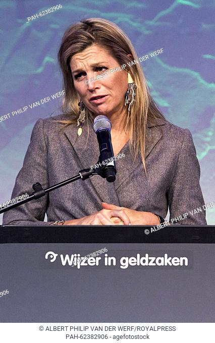 Amsterdam, 06-10-2015 HM Queen Máxima HM Queen Máxima attends in the Tobacco Theater in Amsterdam the annual symposium of the platform Pointer in money matters...