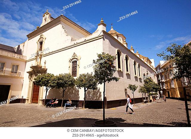 View to the Cristo De La Veracruz church, Cadiz City, Atlantic Ocean, Andalusia, Spain, Europe