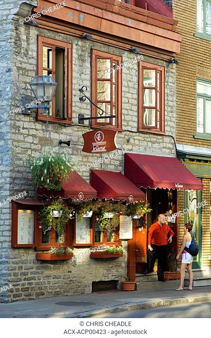 Restaurants along rue St  Louis, Quebec City, Quebec, Canada