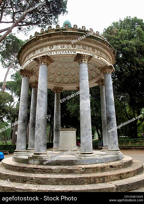 Temple of Diana in garden of Villa Borghese. Rome, Italy
