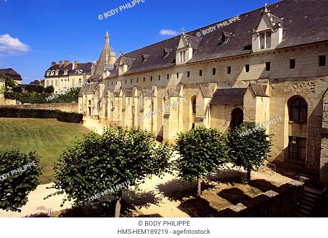 France, Loiret, Loire Valley listed as World Heritage by UNESCO, Fontevraud l' Abbaye, 12th century Fontevraud Royal Abbey