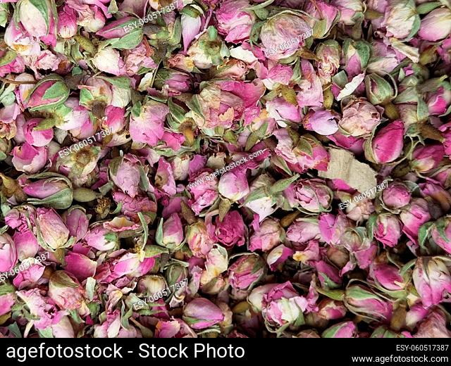 Dried flowers for tea infusion in bulk but isolated