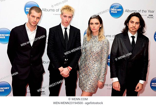 Mercury Prize Award at BBC Broadcasting House - Arrivals Featuring: Wolf Alice, Joff Oddie, Theo Ellis, Ellie Rowsell, Joel Amey Where: London